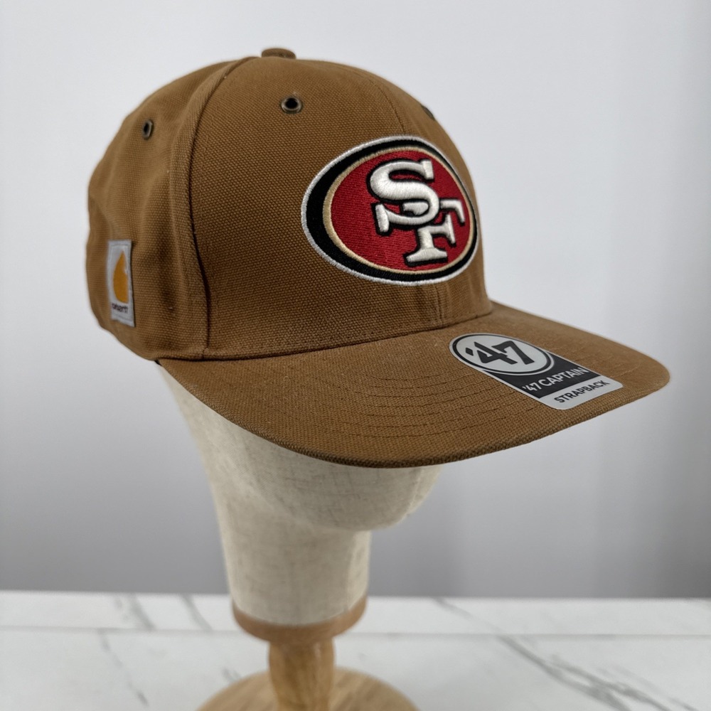 San Francisco 49ers Carhartt x '47 Hitch Adjustable StrapBack Hat Cap NFL Brown